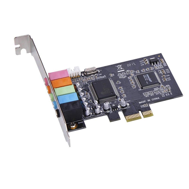 Optimal Shop PCIe Sound Card for PC Windows,5.1 Internal Sound Card with Low Profile Bracket, 3D Stereo PCI-e Audio Card,CMI8738 Chip 32/64 Bit for Windows 7/8/10 - Image 3